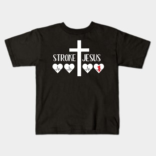 Stroke jesus tshirt Kids T-Shirt